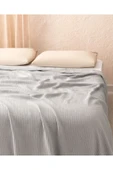 Madelyn Tek Kişilik %100 Pamuk Yatak Örtüsü - Açık Gri thumbnail 2