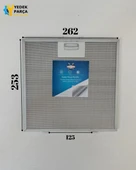 CVS: 2241X6 | 262x253mm | Aspiratör & Davlumbaz Tel Yağ Filtresi | Model: V47006100 - YT142.2240.01 |26,2x25,3cm - 1