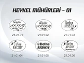 Moai Heykeli İsim Mührü ve Mürekkep, Heykel İsim Ünvan Kaşesi, Kişiye Özel Tasarım Hediye, Hediyelik - 4