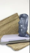 Moai Heykeli İsim Mührü ve Mürekkep, Heykel İsim Ünvan Kaşesi, Kişiye Özel Tasarım Hediye, Hediyelik - 3