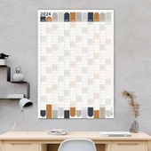 2026 Yıllık Planlayıcı Duvar Takvimi | Antrasit Gri Camel Bej Gri Renkler Aylık Planlayıcı thumbnail 1