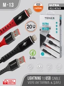 20W Lighting Ultra Güçlü Metalik USB Kablo - 1