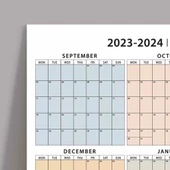 Eylül Başlangıç 2025 - 2026 Akademik Takvim, Akademik Planlayıcı Takvim, Duvar Takvimi - 2