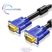 VGA Gold Kablo VGA 15 Pin Erkek Erkek Gold Görüntü Kablosu 50 Metre - 1