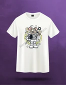 Astronot Fare Karikatür Dijital T-Shirt Tasarımı - 2