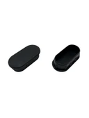 Oval Demir Profil İç Tapa Geçme Plastik Ayak Geçme Koruma Plastiği(40MM x 20MM)(SİYAH) Siyah 40mm x 20mm SİYAH - 8 ADET - 4