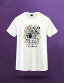 Astronot Fare Karikatür Dijital T-Shirt Tasarımı - 1
