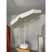 Bahçe Plaj Balkon Şemsiyesi 200 cm Çapında 10 Telli Kalın Kumaş Şemsiye + Taşıma Çantası + Bidon thumbnail 3