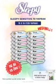 Sleepy 16 AL 13 ÖDE Sensitive 70'li Bebek Islak Mendili ve Rosie Pamuk Hediye thumbnail 1