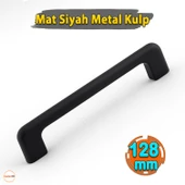 Ilıca Metal Kulp 128 mm - 12.8 cm Mat Siyah Mobilya Çekmece Mutfak Dolabı Dolap Kulpları Kulbu Kulpu thumbnail 3