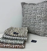 NİVEMESHOME KIRLENT KILIFI 45X45 LİSA 04 GRİ - 5