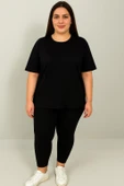 Kadın Büyük Beden Kısa Kollu Tayt Takım 8210-25 - 3