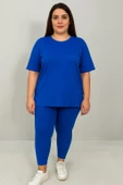 Kadın Büyük Beden Kısa Kollu Tayt Takım 8210-25 - 6