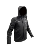 Forte Gt 1084 Babil Full Koruma 4 Mevsim Kışlık Softshell Motosiklet Montu L Beden Siyah - 2