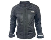 Forte Gt 2001057 Dark Night Kadın Yazlık 3 Kademeli Korumalı Motosiklet Montu 3XL Beden - 2