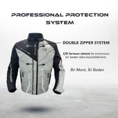 Forte Gt 2003003 Niagara CE Sertifikalı 3 Mevsim Full Korumalı Yazlık Motosiklet Montu 2XL Beden - 12