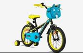 Kron BOBCAT 16 Jant Vitessiz V-Fren Çantalı Çocuk Bisikleti Siyah Mavi Sarı thumbnail 2
