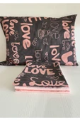 Sheri Home Tekstil Life Happy Love Kolay Ütülenir Çift Kişilik Çarşaf Takımı 180x200 Cm thumbnail 6
