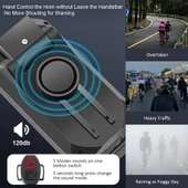 Forte GT 6145 450 Lümen Bisiklet Ön Işık Ve Km Saati Wireless Kablosuz Yeşil Renk thumbnail 4