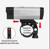 XBYC 6127 800 Lümen Bisiklet Ön Lamba Far Aydınlatma Usb Şarjlı Mavi Renk thumbnail 4