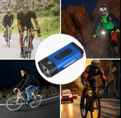 XBYC 6127 800 Lümen Bisiklet Ön Lamba Far Aydınlatma Usb Şarjlı Mavi Renk thumbnail 3