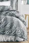 Sheri Home Tekstil Yeni Leopar Çift Kişilik Nevresim (YORGAN KILIFI)yenitr8887366365577leopargri thumbnail 3
