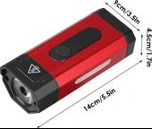 XBYC 6127 800 Lümen Bisiklet Ön Lamba Far Aydınlatma Usb Şarjlı Kırmızı thumbnail 2