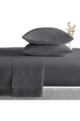 CottonArt Yumuşak Doku Çift Kişilik Lastikli Füme Gri Penye Çarşaf Takımı - 160x200 thumbnail 1