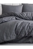 Sheri Home Tekstil Fümeminika Çift Kişilik Pamuklu Nevresim Takımı Gri thumbnail 2