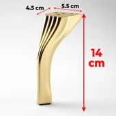 Kesit 14 cm Gold Altın Metal Mobilya Ayağı Ayakları Ünite Baza Koltuk Kanepe Sehpa Masa Tabure Siyah thumbnail 3