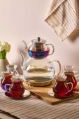 Keyfi Ala Premium 20 Parça Tabanlı Çay Seti 500 ml Demlik 1800 ml Suluk PER16505 thumbnail 1
