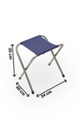 4 Adet Lacivert Tabure Katlanır Balıkçı taburesi, kamp taburesi, piknik taburesi thumbnail 3