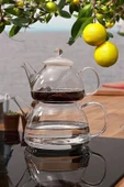 Isıya Dayanıklı Borosilikat Lüks Cam Çaydanlık Demlik Set thumbnail 1