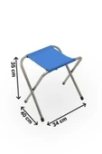 Katlanır Balıkçı taburesi, kamp taburesi, piknik taburesi, Kamp Sandalyesi-Mavi-**2 ADET** thumbnail 2