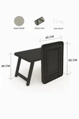 Campmate Orta Boy Siyah 40*50 Katlanabilir Suya Dayanıklı Kompakt Kamp Masası thumbnail 3