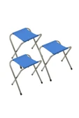 Katlanır Balıkçı taburesi, kamp taburesi, piknik taburesi, Kamp Sandalyesi-Mavi-**3 ADET** thumbnail 1