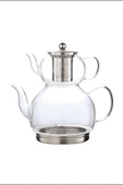 Keyf-i Ala Indüksiyon Tabanlı Borosilikat Cam Çaydanlık Takımı 500 ml Demlik 1800 ml Suluk thumbnail 4
