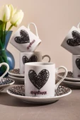 6'lı Porselen Kahve Fincanı Takımı-kalpli #girlboss thumbnail 2