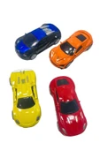 Aston Martin Bugatti Ferrari 4 Adet Mini Araba Modeli Çek Bırak Plastik thumbnail 1