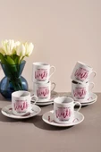 6'lı Porselen Kahve Fincanı Takımı-with thumbnail 1