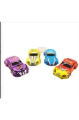 Oyuncak Çek Bırak Araba Plastik Renkli Oyuncak Araba 4 Adet thumbnail 1