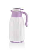 Çizgili Mor 1,5 Litre Cam Termos 18 Saat Bpa Free thumbnail 1