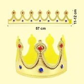 Nessiworld Altın Renk Eva Malzemeden İmal Çocuk Kral Tacı 57 cm thumbnail 3