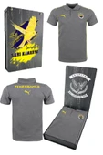 Fenerbahçe Orijinal Lisanslı 2024/25 A Takım Polo Yaka Gri T-Shirt Hediyelik Ahşap Kutulu thumbnail 1