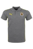 Fenerbahçe Orijinal Lisanslı 2024/25 A Takım Polo Yaka Gri T-Shirt + Şal Kaşkol Set Hediyelik Ahşap Kutulu - 2