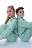 Basic Kapüşonlu Şardonlu Kanguru Cep Detaylı Çocuk Sweatshirt 3-10 Yaş Ekru - 2