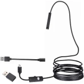 3in1 Micro Usb+type-c+usb A) Android Uyumlu 8 Mm Işikli 5 Metre Endoskop Yilan Kamera - 1