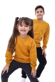 Basic Bisiklet Yaka Şardonlu Çocuk Sweatshirt 3-10 Yaş Krem - 1