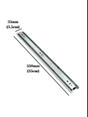 Teleskobik 35MM Çekmece Ray Bilyeli Mobilya Dolap Rayı(35MM)(TAKIM)(KROM) 35cm 35cm - 2 ADET thumbnail 4