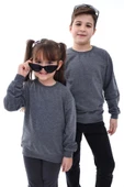 Basic Bisiklet Yaka Şardonlu Çocuk Sweatshirt 3-10 Yaş Krem - 2
